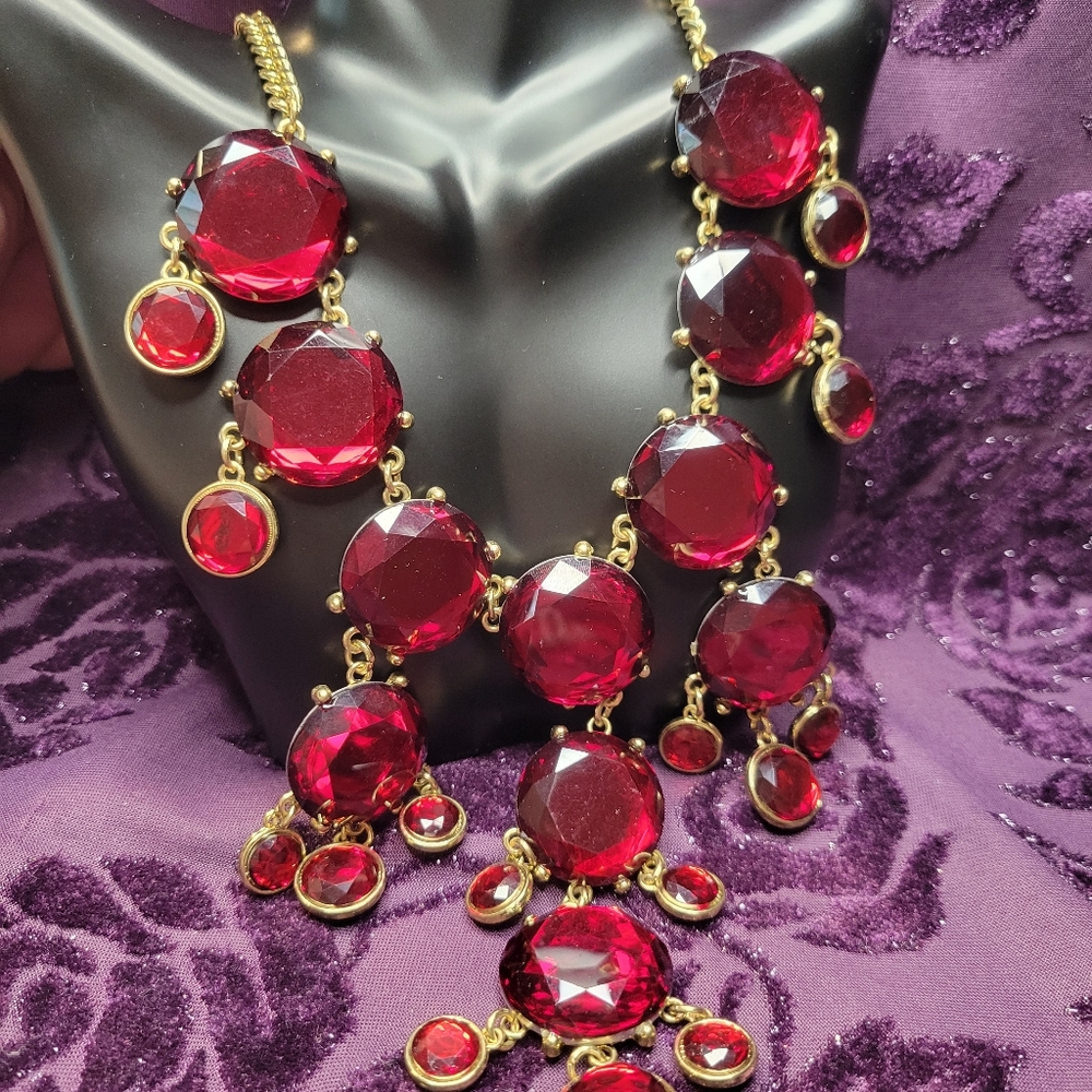Garnet and Gold Necklace